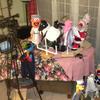 Here are all of the puppets, dressed in their costumes, sitting on the studio piano and ready for filming. It was fun to see the entire cast assembled like this.