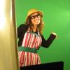 For some of the shots, Jill (Susie) wore a hat and sunglasses, which was great, because the lights can be really intense. The green screen behind her will be replaced with digital desert sets when the film is edited. This way we didn't have to bring truckloads of sand into the studio! 